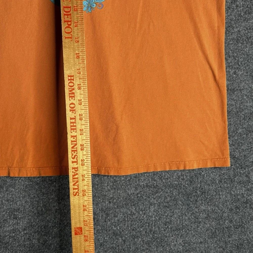 Sabaku Artwear Top Floral Horses Size Xl Orange Artsy - Picture 4 of 7
